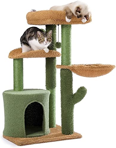 Katzen-Baumhaus-Kratzbäume for Katzen, Kätzchen, große Eigentumswohnung, Hängematte, pelziger Ball, drinnen von TATSEN