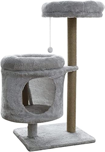 Katzen-Klettergerüst, Katzenbaum mit Nest, integrierte mehrschichtige Katzen-Klettersäule, Katzen-Sprungplattform, Katzenzubehör von TATSEN