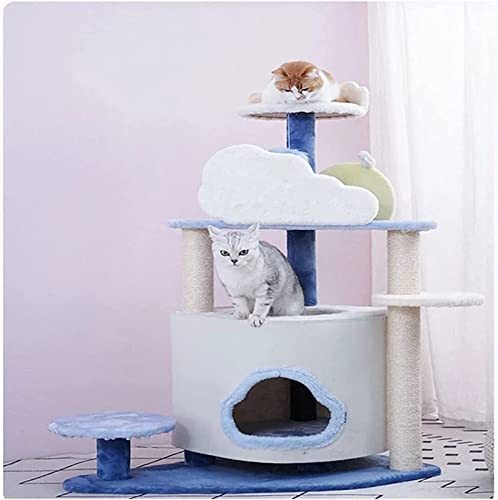 Katzen-Klettergerüst, mehrschichtiger Plüsch, bequemer Kratzbaum, Nest for alle Jahreszeiten, Katzen-Kletterregal von TATSEN