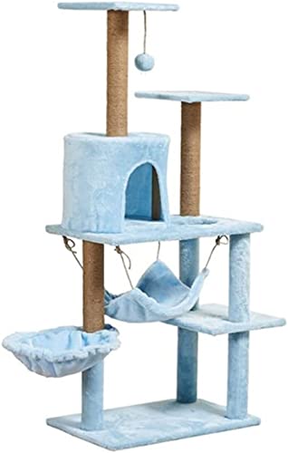 Sisal-Katzen-Kratzbaum-Spielzeug for Katzenhaus Dreischichtiger Katzen-Kratzer-Baum-Sprungplattform-Klettergerüst von TATSEN