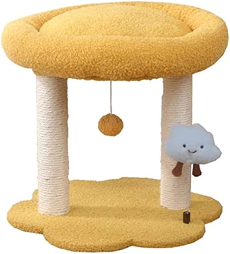 Tower Condo Cats Scratcher Post Spielzeug-Kratzbaum for Katzen Klettergerüst Haustiermöbel Heimtierbedarf (Color : Natural, Size : One Size) von TATSEN