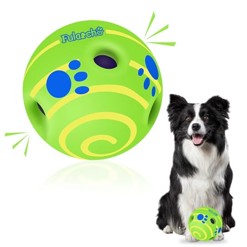 TAUCHGOE Interaktiver Hundeball, interaktives Hundespielzeug, Hundeballspielzeug, interaktives Hundespielzeug für kleine/mittelgroße/große Hunde, lustige Kichernde Geräusche beim Rollen oder von TAUCHGOE