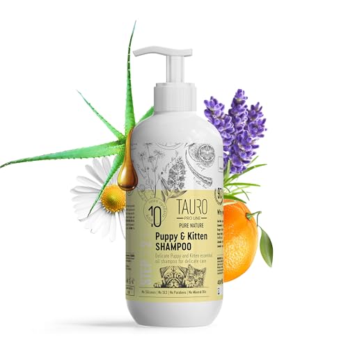 Tauro ProLine Pure Nature Delicate Puppy Ohne Sulfat Parabene SLS Natürliche Zusammensetzung Sanftes Shampoo für Welpen Mit Ätherischen Ölen Geeignet Für Katzen und Hunde Tauro ProLine Pure Nature Delicate Puppy Ohne Sulfat Parabene SLS Natürliche Zusammensetzung Sanftes Shampoo für Welpen Mit Ätherischen Ölen Geeignet Für Katzen und Hunde von TAURO PROLINE