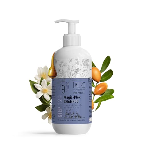 Tauro ProLine Pure Nature Magix Plex Shampoo Hunde und Katzen Sofortige Revitalisierung mit ätherischen Ölen für glänzende und gesunde Haut und Fell Ganz natürliches Pflegeprodukt von TAURO PROLINE