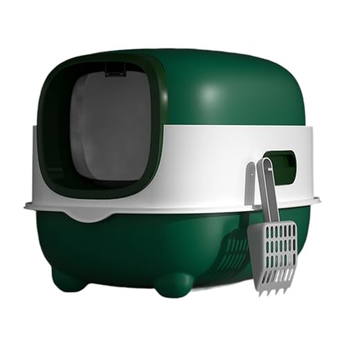 Faltbare Katzentoilette, geschlossene Katzentoilette mit Deckel und Schaufel, groß, spritzsicher, leicht zu reinigen, Vordereingang und Ausgang, Boxen vom Kätzchen bis zum Erwachsenen Faltbare Katzentoilette, geschlossene Katzentoilette mit Deckel und Schaufel, groß, spritzsicher, leicht zu reinigen, Vordereingang und Ausgang, Boxen vom Kätzchen bis zum Erwachsenen von TAZIZI