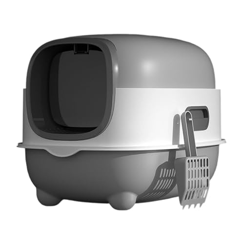 Faltbare Katzentoilette, geschlossene Katzentoilette mit Deckel und Schaufel, groß, spritzsicher, leicht zu reinigen, Vordereingang und Ausgang, Boxen vom Kätzchen bis zum Erwachsenen Faltbare Katzentoilette, geschlossene Katzentoilette mit Deckel und Schaufel, groß, spritzsicher, leicht zu reinigen, Vordereingang und Ausgang, Boxen vom Kätzchen bis zum Erwachsenen von TAZIZI