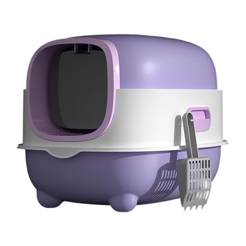 Faltbare Katzentoilette, geschlossene Katzentoilette mit Deckel und Schaufel, groß, spritzsicher, leicht zu reinigen, Vordereingang und Ausgang, Boxen vom Kätzchen bis zum Erwachsenen Faltbare Katzentoilette, geschlossene Katzentoilette mit Deckel und Schaufel, groß, spritzsicher, leicht zu reinigen, Vordereingang und Ausgang, Boxen vom Kätzchen bis zum Erwachsenen von TAZIZI