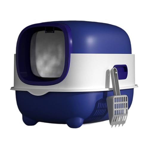 Faltbare Katzentoilette, geschlossene Katzentoilette mit Deckel und Schaufel, groß, spritzsicher, leicht zu reinigen, Vordereingang und Ausgang, Boxen vom Kätzchen bis zum Erwachsenen Faltbare Katzentoilette, geschlossene Katzentoilette mit Deckel und Schaufel, groß, spritzsicher, leicht zu reinigen, Vordereingang und Ausgang, Boxen vom Kätzchen bis zum Erwachsenen von TAZIZI