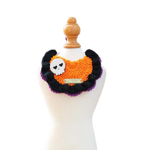 Halloween-Katzenhalsband, niedliche Fliege mit Glöckchen für kleine Hunde, gruseliges Kätzchen-Halsband, für Halloween, Welpen, Kätzchen, Party, Kostüm, Verkleidungszubehör von TAZIZI