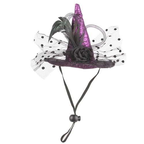 Haustier-Hexenhut, lustiger Hexenhut mit Stretch-Kinnseil, Halloween-Kostüme, für Katzen, Hunde, Outfits, Party, Fotografie, Requisiten, Cosplay Haustier-Hexenhut, lustiger Hexenhut mit Stretch-Kinnseil, Halloween-Kostüme, für Katzen, Hunde, Outfits, Party, Fotografie, Requisiten, Cosplay von TAZIZI