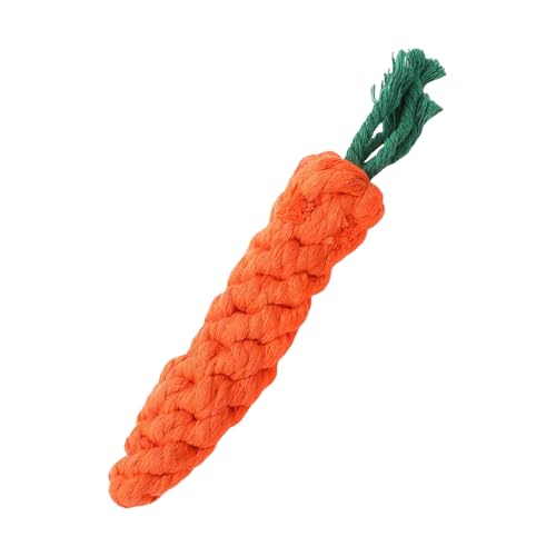 Realistic Carrot Designs Cotton Rope Toy User Friendly Cotton Rope Carrot Shape Pet Toy for Chewing and Playing von TAZIZI
