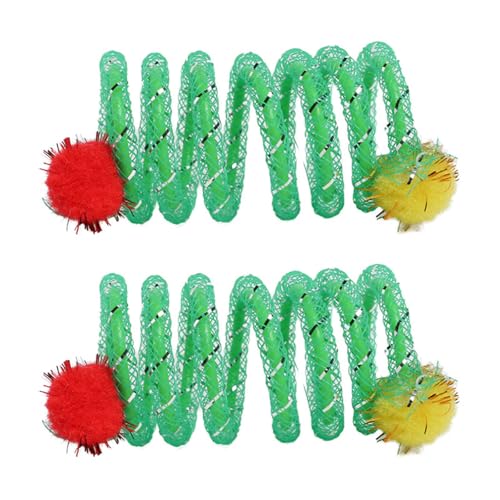 TAZIZI 2Pcs Flexible Coils Spring with Plush Cats Play Toy Design for New Pet Owners Enhancing Interaction TAZIZI 2Pcs Flexible Coils Spring with Plush Cats Play Toy Design for New Pet Owners Enhancing Interaction von TAZIZI