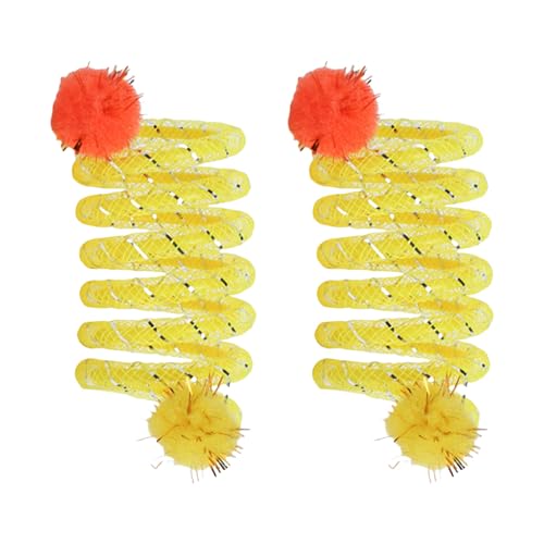 TAZIZI 2Pcs Flexible Coils Spring with Plush Cats Play Toy Design for New Pet Owners Enhancing Interaction TAZIZI 2Pcs Flexible Coils Spring with Plush Cats Play Toy Design for New Pet Owners Enhancing Interaction von TAZIZI
