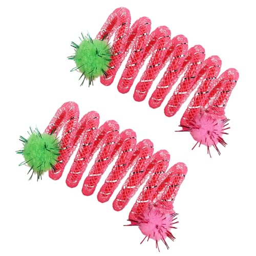 TAZIZI 2Pcs Flexible Coils Spring with Plush Cats Play Toy Design for New Pet Owners Enhancing Interaction TAZIZI 2Pcs Flexible Coils Spring with Plush Cats Play Toy Design for New Pet Owners Enhancing Interaction von TAZIZI