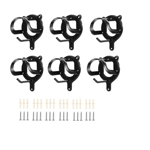 TAZZOR Trensenhalter für Pferde, Reitstall, Sattelkammer, 6er Set Trensenhalter Schwarz aus Metall, Pferdezaumhaken mit Expansionsröhrchen und Schrauben für Hilfszügel, Führstricke, Seile und Gurte TAZZOR Trensenhalter für Pferde, Reitstall, Sattelkammer, 6er Set Trensenhalter Schwarz aus Metall, Pferdezaumhaken mit Expansionsröhrchen und Schrauben für Hilfszügel, Führstricke, Seile und Gurte von TAZZOR