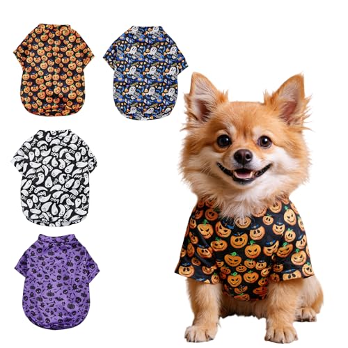 Halloween Hund Shirt Halloween Hundehemd Kürbis Geist Skelett Bedruckte Niedlich Haustier Halloween T-Shirts Halloween Kostüm Hund Atmungsaktiv Welpenkleidung für Kleine Mittlere Hunde Katzen M Halloween Hund Shirt Halloween Hundehemd Kürbis Geist Skelett Bedruckte Niedlich Haustier Halloween T-Shirts Halloween Kostüm Hund Atmungsaktiv Welpenkleidung für Kleine Mittlere Hunde Katzen M von TBAMTBW