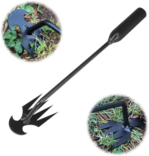 TBLMPNE Gartenarbeit Unkrautstecher, Unkraut Entferner Gerät, Fugenreiniger Unkraut, Gartenwerkzeug, Unkraut Entferner Gerät, Fugenkratzer Mit Stiel (Schwarz 27cm) von TBLMPNE