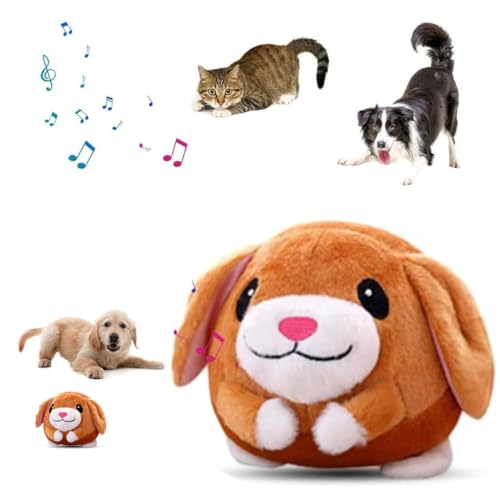 TBLMPNE Interaktives Hundespielzeug Hunde Ball Spielzeug, Hundebälle Intelligenzspielzeug für Hunde, Strapazierfähiger Automatisch Rollender Ball für Welpen Kleine (4# Hund) von TBLMPNE