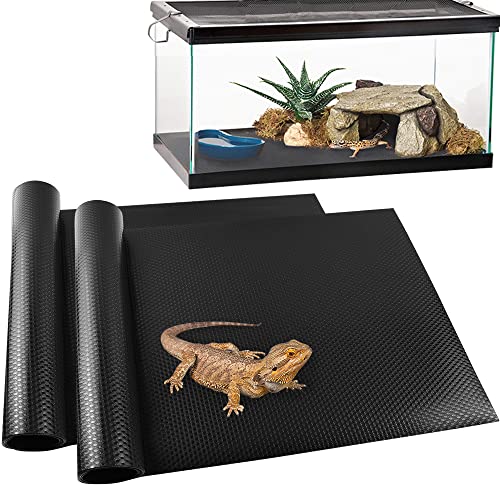 TCYPUHL Reptilienteppich, Reptilienmatte, Bartdrache, Leoparden-Gecko-Substrat, Bartdrachen-Aquarium, Schlange, Schildkrötenbett, Bartdrachen-Zubehör (45,7 x 200,7 cm, 2 Stück) von TCYPUHL