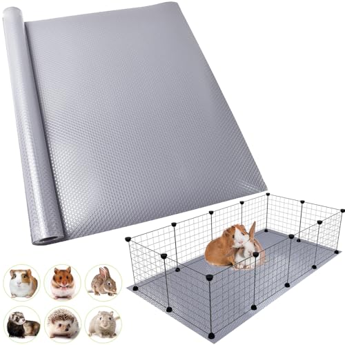 TCYPUHL Waschbare Meerschweinchen-Bettwäsche, wasserdicht, für Meerschweinchen, Kaninchen, Hamster, Rennmäuse und Chinchillas, 45,7 x 200,9 cm, 1 Stück, graue Matte TCYPUHL Waschbare Meerschweinchen-Bettwäsche, wasserdicht, für Meerschweinchen, Kaninchen, Hamster, Rennmäuse und Chinchillas, 45,7 x 200,9 cm, 1 Stück, graue Matte von TCYPUHL