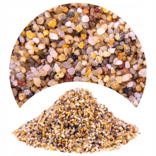 TD STONES Quarzkies Bernstein 8kg 2-3mm – Natürlicher, pH-neutraler Naturkies & Aquariumboden für Pflanzen, Fische & Garnelen – Dekorativer, schadstofffreier Kies für Aquascaping Biotop & Aquariendeko von TD STONES