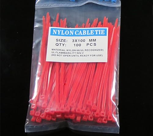 Beinbänder mit Reißverschluss, verschiedene Farben, für Geflügel, Küken, Hühner, Enten, Gänse, Truthähne, Rot, 3 x 100 mm, 100 Stück Beinbänder mit Reißverschluss, verschiedene Farben, für Geflügel, Küken, Hühner, Enten, Gänse, Truthähne, Rot, 3 x 100 mm, 100 Stück von TEAFIRST