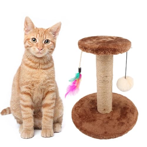 Cats Scratcher Cat Scratching Tree With FeatherTeaser Interactive Kitten SisalHanf Scratcher Toy Furniture Protectors Cat Scratcher Sisal Rope Cat Scratcher Durable Cat Scratcher von TEBI