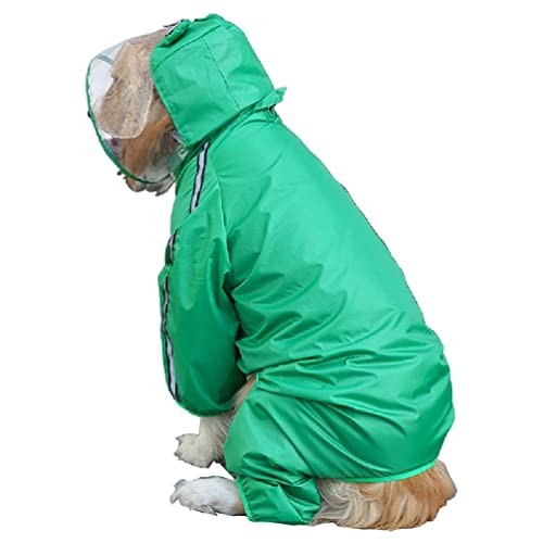 Regenjacke Körperschutz Abdeckung mit Transparente Krempe für Welpen Hunde Regenfest Schlammfest Regenmäntel Haustier Regenmäntel für kleine Hunde von TEBI