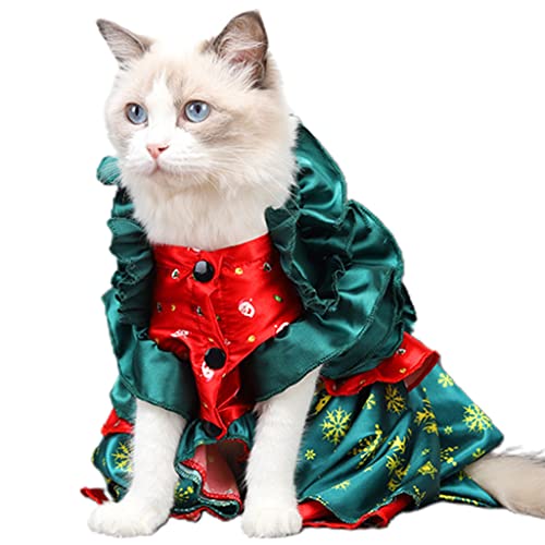 Süßes Weihnachtsmann-Kostüm für Hunde, Welpen, warm, Mantel, Hundeaufführung, lustiges Cosplay-Kostüm von TEBI