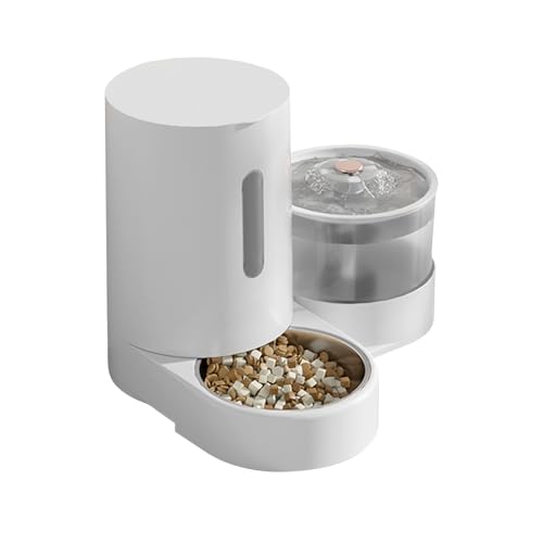TEBTDN Automatischer Katzenfutterspender Set:2-in-1-Schwerkraft-Futterspender und automatischer Wasserspender, geeignet für kleine und mittelgroße Hunde, Katzen, Kaninchen, Geschenk für TEBTDN Automatischer Katzenfutterspender Set:2-in-1-Schwerkraft-Futterspender und automatischer Wasserspender, geeignet für kleine und mittelgroße Hunde, Katzen, Kaninchen, Geschenk für von TEBTDN
