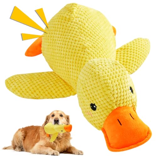 TECHEEL Hundespielzeug Ente Quack-Quack Duck Dog Toy Anti Stress Ente für Hunde Hundespielzeug Kuscheltier Enten Dog Beruhigende Enten Hund Soundspielzeug für Hund Plüschtier Hundespielzeugs von TECHEEL