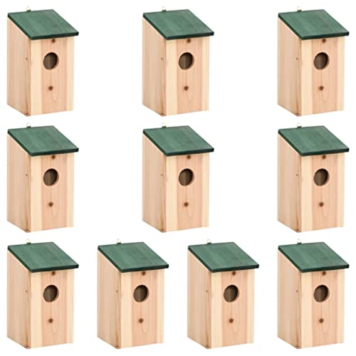 Möbel Home Tools Vogelhäuser 10 Stück Massivholz 12x12x22cm von TECHPO