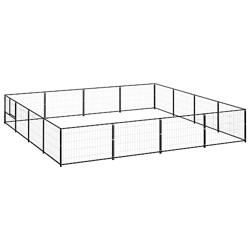 Möbelset-Hundehütte schwarz 16 m² Stahl von TECHPO