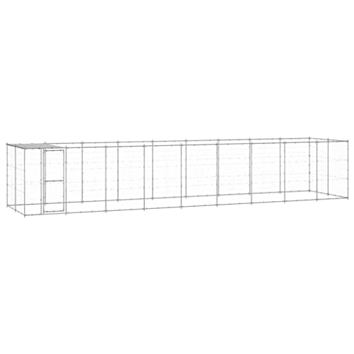 Möbelset Outdoor Hundehütte Stahl verzinkt mit Dach 21,78m² von TECHPO