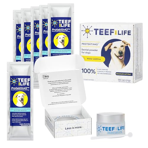 TEEF for Life - Protektin42™ - Dental Kit: Puderwasserzusatz für Hunde (180 Portionen) von TEEF for Life