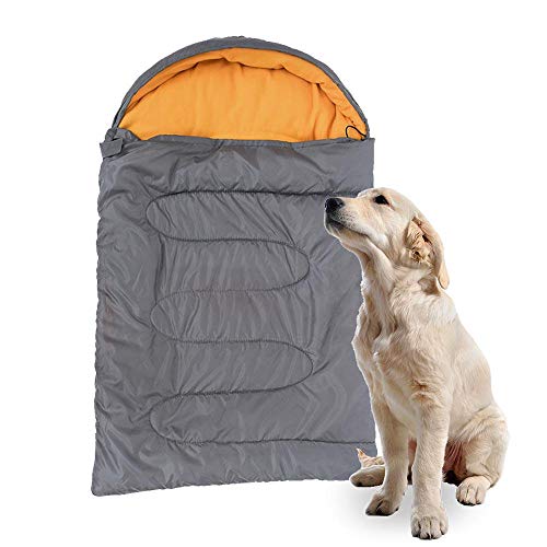 TEEPAO Großer Schlafsack für Hunde, Wasserdichte Pet Outdoor Bett Weiche Zwinger Matte mit Tragbaren Aufbewahrungstasche für Reise Camping Wandern, Verschleißfest - 115 x 74cm von TEEPAO