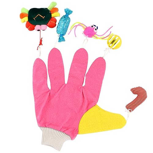 1 x 5-Finger-Handschuhe mit 5 Fingern für Haustiere, Katzenspielzeug von TEHAUX