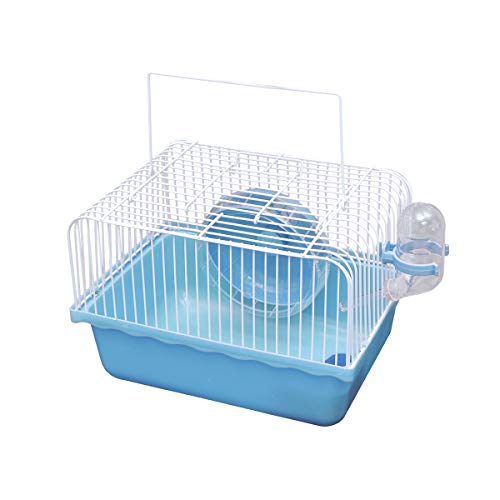 Hamsterkäfig, Reisetragetasche, für kleine Haustiere, Hamsterspielzeug, Zubehör (blau) von TEHAUX