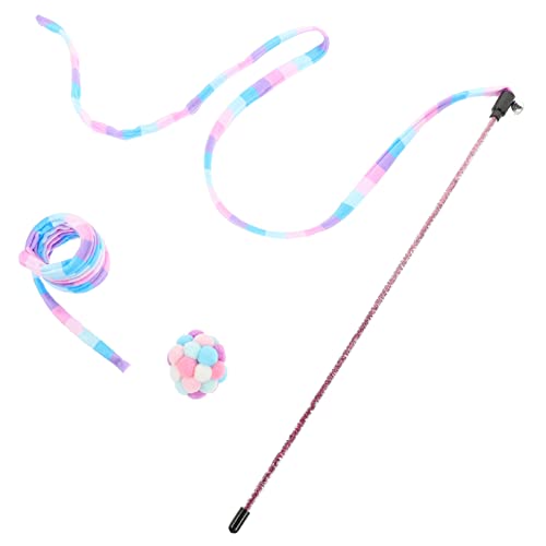 TEHAUX Katzenspielzeug 3-teiliges Katzenspielzeug-Set Schnurstab-Spielzeug Interaktives Spielzeug Für Hauskatzen Leicht Und Tragbar TEHAUX Katzenspielzeug 3-teiliges Katzenspielzeug-Set Schnurstab-Spielzeug Interaktives Spielzeug Für Hauskatzen Leicht Und Tragbar von TEHAUX