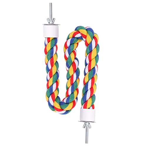 TEHAUX Papagei Kletterseil Spielzeug 60cm Baumwolle Barsch Kauspielzeug für Papageien Vogelbedarf Spielzeug von TEHAUX