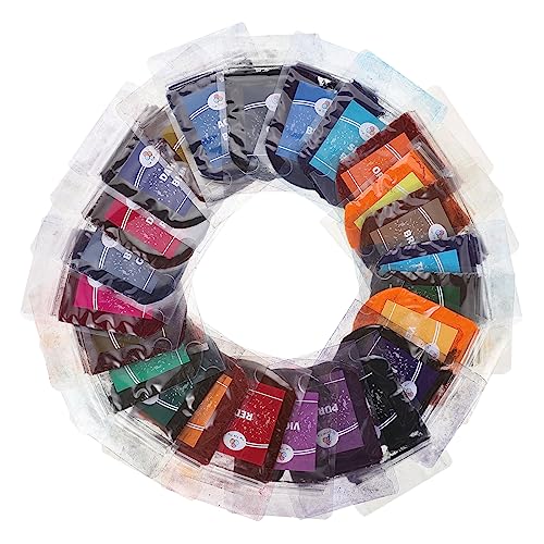 TEHAUX 24 Tie-Dye-Pulver Krawatten-Harz-Farbpigmente Professionelle Kleider Tie-Dye-Sets Stoff-Färbepulver Tie-Dye-Pulver Zum Färben Von Textilien Färbezubehör Tie-Dye-Pigment von TEHAUX