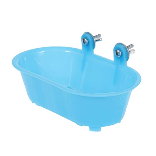 TEHAUX Innovative Vogelbadewanne für Papageien Vogeldusche Poolbodenspiegel und von TEHAUX