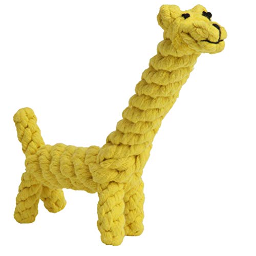 TEHAUX Katzenkauspielzeug Dschungeltiere Giraffe Hundespielzeug Katzenminze Spielzeug Biss Molar Zahnung Training Spielzeug für Kätzchen Kauen Dental Molar Kleine Hunde (Gelb) von TEHAUX