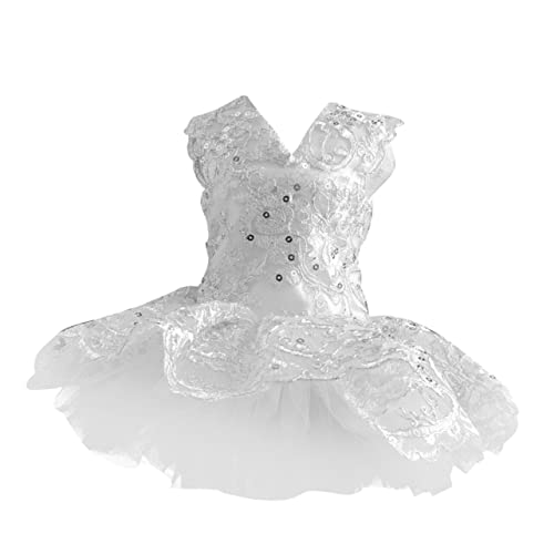 TEHAUX Hundekleid Spitzenrock Haustierkleidung Haustierkostüm für Hochzeit Atmungsaktiv für Hunde Kurz Größe L von TEHAUX