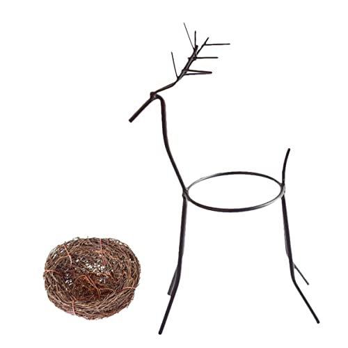 TEHAUX Mit Formanzeige Hirschförmiger Nestbehälter Rentierluft Tillandsia Zierpflanzen Eisengestell Pflanzgefäßhalter Für Ständer Rattanhalter Heimtopf Vogelhaus Tischpflanze TEHAUX Mit Formanzeige Hirschförmiger Nestbehälter Rentierluft Tillandsia Zierpflanzen Eisengestell Pflanzgefäßhalter Für Ständer Rattanhalter Heimtopf Vogelhaus Tischpflanze von TEHAUX