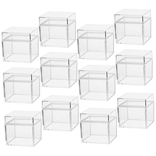 TEHAUX Terrarien 48 STK Klare Vase in Würfelform durchsichtige Geschenkschachteln aus Fall Geschenkboxen Süßigkeiten-Organizer Mini Süßigkeiten Box Veranstalter Kasten p.s Glasbehälter von TEHAUX