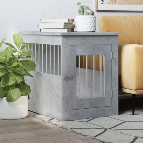 Hundekäfig, Hundebox im Möbelstil, Moderne Hundehütte Betongrau 55x75x65 cm Holzwerkstoff Hundekäfig, Hundebox im Möbelstil, Moderne Hundehütte Betongrau 55x75x65 cm Holzwerkstoff von TEHTX7