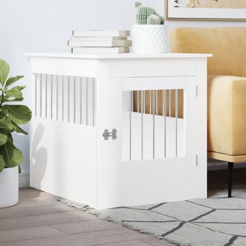 Hundekäfig, Hundebox im Möbelstil, Moderne Hundehütte Weiß 64,5x80x71 cm Holzwerkstoff Hundekäfig, Hundebox im Möbelstil, Moderne Hundehütte Weiß 64,5x80x71 cm Holzwerkstoff von TEHTX7