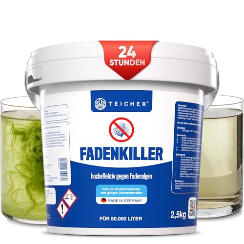 Teicher Fadenalgenvernichter Teich – Algen frei in 24h Anti Fadenalgen, Aktivsauerstoff Formel, ohne Schwermetalle, Algenvernichter für Gartenteiche - Made in Germany Teicher Fadenalgenvernichter Teich – Algen frei in 24h Anti Fadenalgen, Aktivsauerstoff Formel, ohne Schwermetalle, Algenvernichter für Gartenteiche - Made in Germany von TEICHER