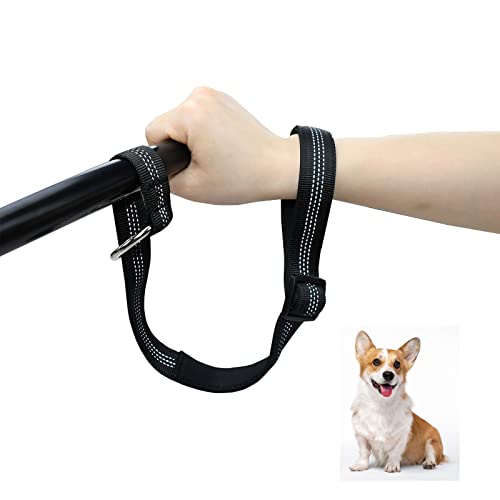 TEKCAM Hund Handgelenk Sicherheitsriemen Einstellbare Kurze Leine Hundeleine mit weich gepolstertem Griff für Walking Training Reflektierende Anti Dislodging Baby Kinderwagen Handgelenk Riemen von TEKCAM